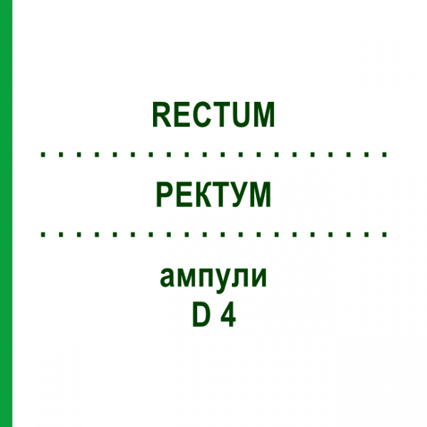 РЕКТУМ (RECTUM) D 4 ампулы 10x1 мл - Гомеопатия WALA HEILMITTEL