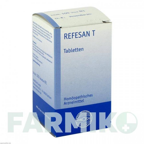 РЕФЕЗАН (REFESAN) таблетки 100 шт - Гомеопатия HANOSAN