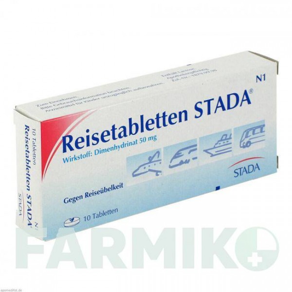 РАЙЗЕТАБЛЕТТЕН (REISETABLETTEN) таблетки 10 шт - Дименгідринат STADA