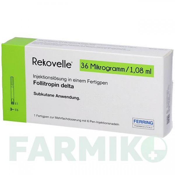 РЕКОВЕЛЬ (REKOVELLE) 36 мкг/1,08 мл раствор 1 шт - Фоллитропин дельта FERRING