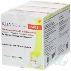 РЕЛВАР (RELVAR) 184 мкг/22 мкг порошок 3x30 шт - Вілантерол, Флутиказон EURIMPHARM