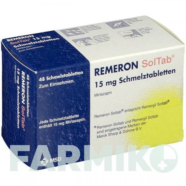 РЕМЕРОН (REMERON) 15 мг таблетки 48 шт - Миртазапин KOHLPHARMA