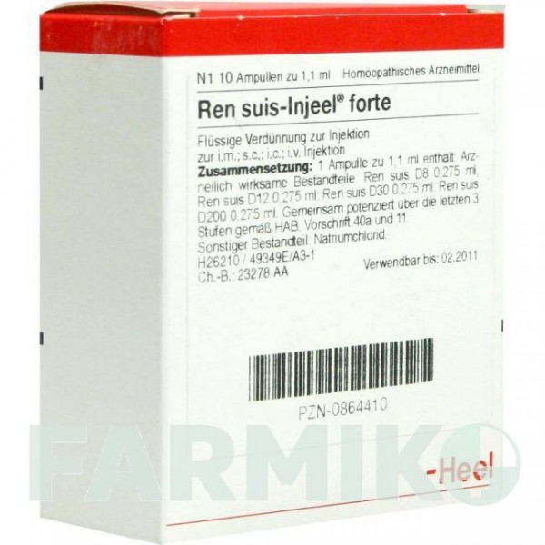 РЕН (REN) ампулы 10 шт - Гомеопатия BIOLOGISCHE HEILMITTEL HEEL