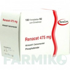 РЕНАЦЕТ (RENACET) 475 мг таблетки 100 шт - Кальция ацетат RENACARE NEPHROMED