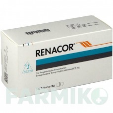 РЕНАКОР (RENACOR) таблетки 100 шт - Эналаприл, Гидрохлоротиазид TEOFARMA