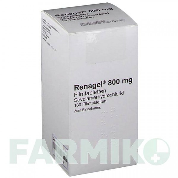 РЕНАГЕЛЬ (RENAGEL) 800 мг таблетки 180 шт - Севеламер ABACUS MEDICINE