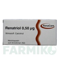 РЕНАТРІОЛ (RENATRIOL) 0,50 мкг капсули 20 шт - Кальцитріол RENACARE NEPHROMED