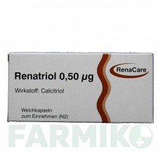 РЕНАТРІОЛ (RENATRIOL) 0,50 мкг капсули 20 шт - Кальцитріол RENACARE NEPHROMED