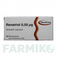 РЕНАТРІОЛ (RENATRIOL) 0,50 мкг капсули 50 шт - Кальцитріол RENACARE NEPHROMED