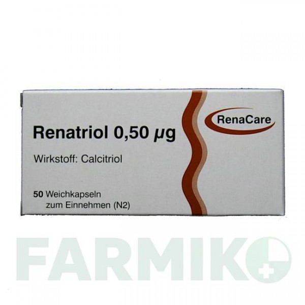 РЕНАТРІОЛ (RENATRIOL) 0,50 мкг капсули 50 шт - Кальцитріол RENACARE NEPHROMED