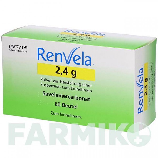 РЕНВЕЛА (RENVELA) 2,4 г порошок 60 шт - Севеламер AXICORP PHARMA