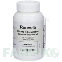 РЕНВЕЛА (RENVELA) 800 мг таблетки 180 шт - Севеламер 1 0 1 CAREFARM