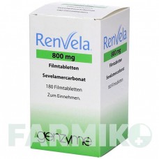 РЕНВЕЛА (RENVELA) 800 мг таблетки 180 шт - Севеламер ABACUS MEDICINE