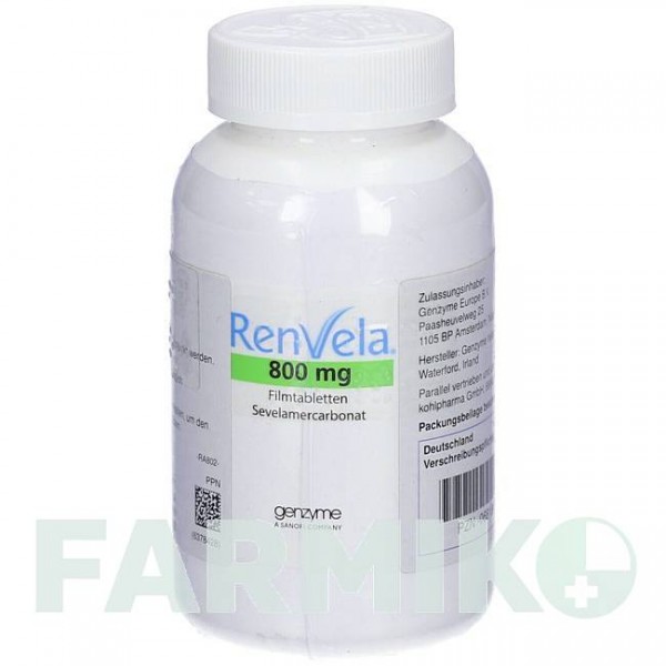 РЕНВЕЛА (RENVELA) 800 мг таблетки 180 шт - Севеламер KOHLPHARMA
