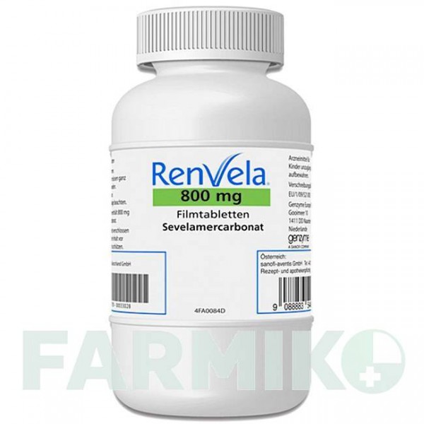 РЕНВЕЛА (RENVELA) 800 мг таблетки 180 шт - Севеламер SANOFI