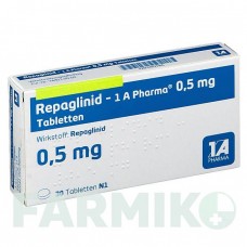 РЕПАГЛИНИД (REPAGLINID) 0,5 мг таблетки 30 шт - Репаглинид 1 A PHARMA