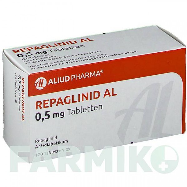 РЕПАГЛІНІД (REPAGLINID) 0,5 мг таблетки 120 шт - Репаглінід ALIUD PHARMA