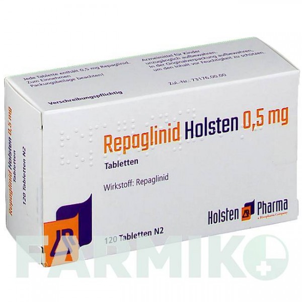 РЕПАГЛИНИД (REPAGLINID) 0,5 мг таблетки 120 шт - Репаглинид HOLSTEN PHARMA