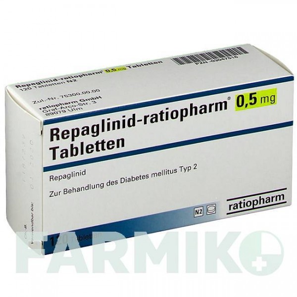 РЕПАГЛИНИД (REPAGLINID) 0,5 мг таблетки 120 шт - Репаглинид RATIOPHARM