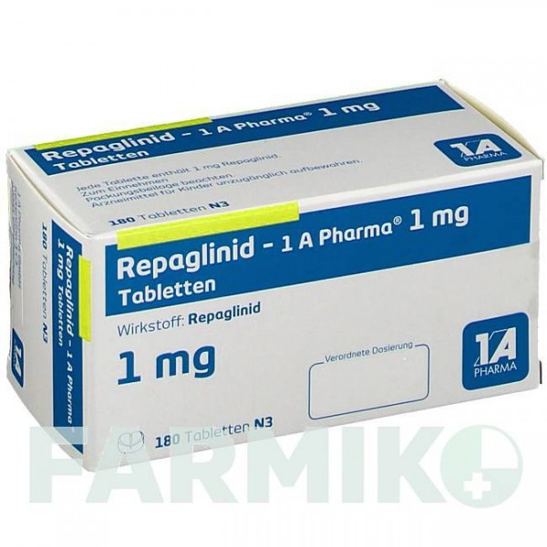 РЕПАГЛИНИД (REPAGLINID) 1 мг таблетки 180 шт - Репаглинид 1 A PHARMA