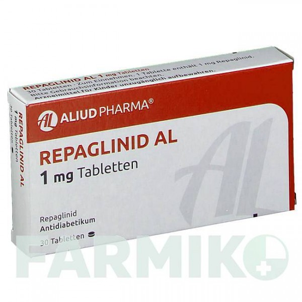 РЕПАГЛИНИД (REPAGLINID) 1 мг таблетки 30 шт - Репаглинид ALIUD PHARMA