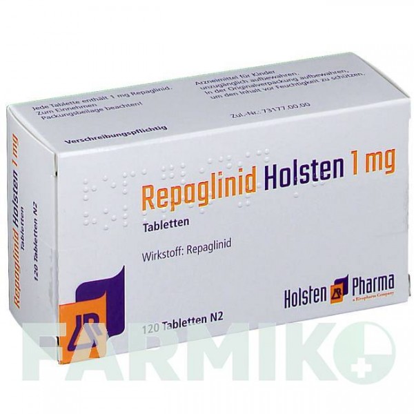 РЕПАГЛИНИД (REPAGLINID) 1 мг таблетки 120 шт - Репаглинид HOLSTEN PHARMA