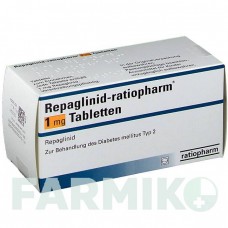 РЕПАГЛИНИД (REPAGLINID) 1 мг таблетки 120 шт - Репаглинид RATIOPHARM