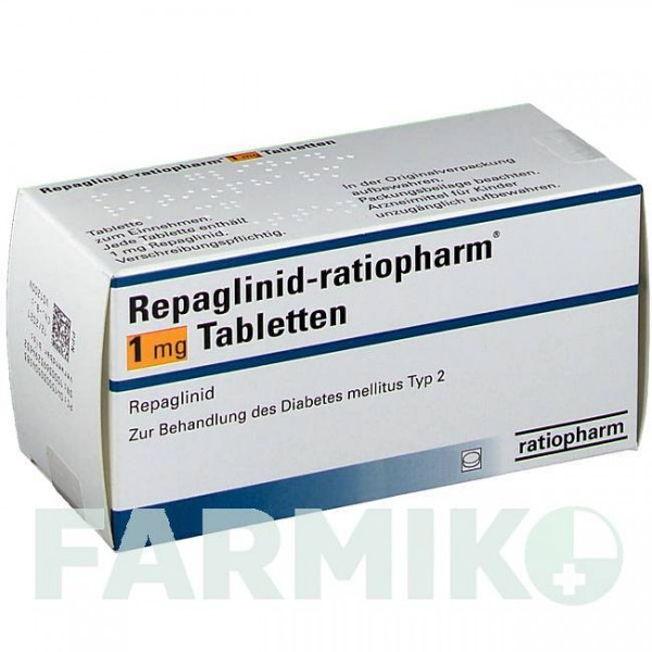 РЕПАГЛИНИД (REPAGLINID) 1 мг таблетки 120 шт - Репаглинид RATIOPHARM