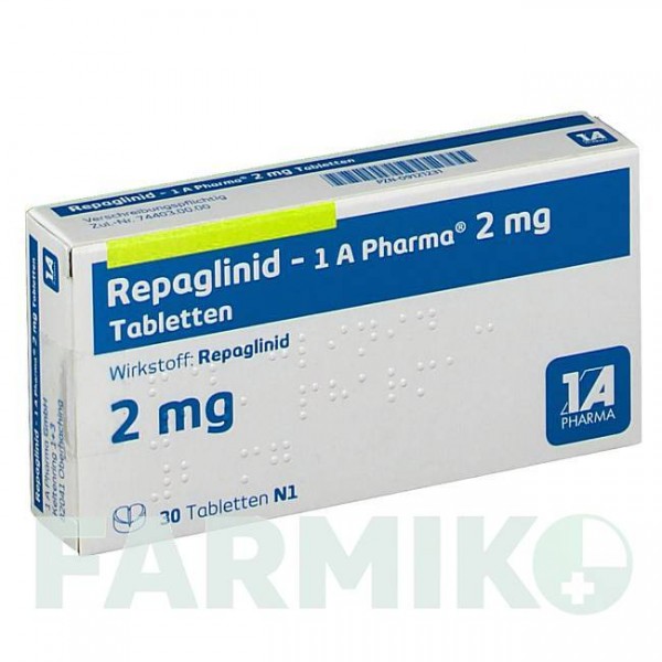РЕПАГЛІНІД (REPAGLINID) 2 мг таблетки 30 шт - Репаглінід 1 A PHARMA