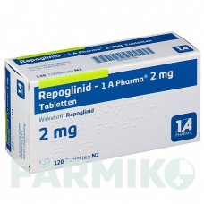 РЕПАГЛИНИД (REPAGLINID) 2 мг таблетки 120 шт - Репаглинид 1 A PHARMA