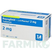 РЕПАГЛІНІД (REPAGLINID) 2 мг таблетки 180 шт - Репаглінід 1 A PHARMA