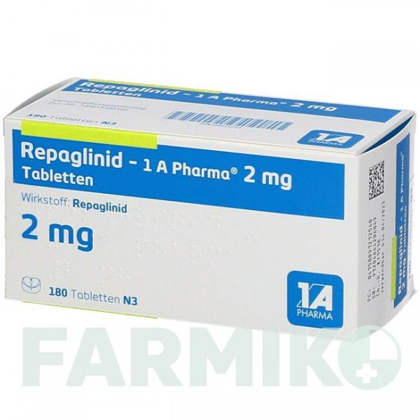 РЕПАГЛИНИД (REPAGLINID) 2 мг таблетки 180 шт - Репаглинид 1 A PHARMA