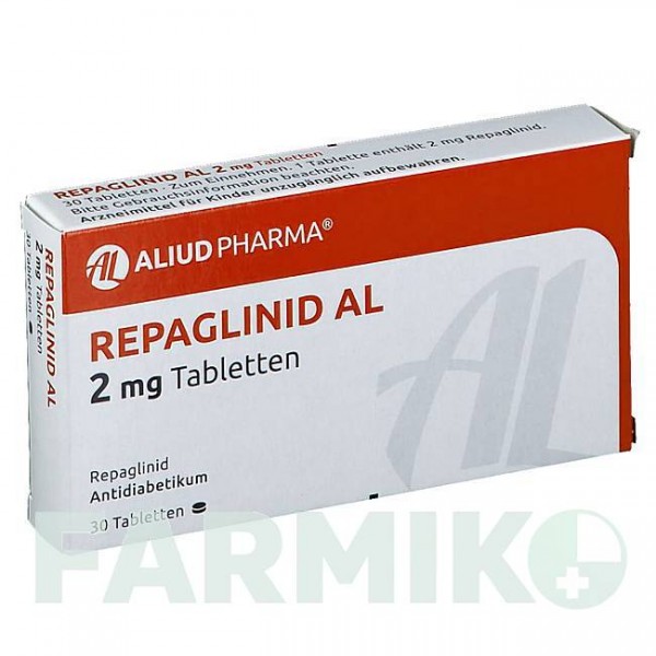 РЕПАГЛІНІД (REPAGLINID) 2 мг таблетки 30 шт - Репаглінід ALIUD PHARMA