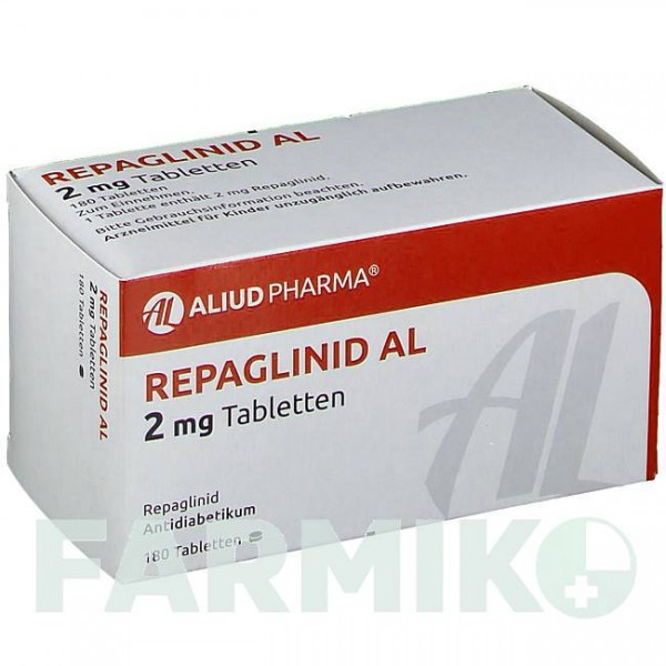 РЕПАГЛІНІД (REPAGLINID) 2 мг таблетки 180 шт - Репаглінід ALIUD PHARMA