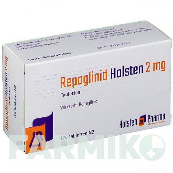 РЕПАГЛІНІД (REPAGLINID) 2 мг таблетки 120 шт - Репаглінід HOLSTEN PHARMA