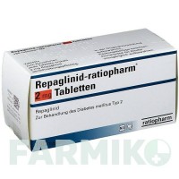 РЕПАГЛІНІД (REPAGLINID) 2 мг таблетки 120 шт - Репаглінід RATIOPHARM