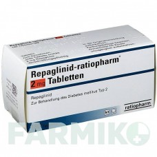 РЕПАГЛИНИД (REPAGLINID) 2 мг таблетки 180 шт - Репаглинид RATIOPHARM