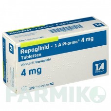 РЕПАГЛИНИД (REPAGLINID) 4 мг таблетки 120 шт - Репаглинид 1 A PHARMA