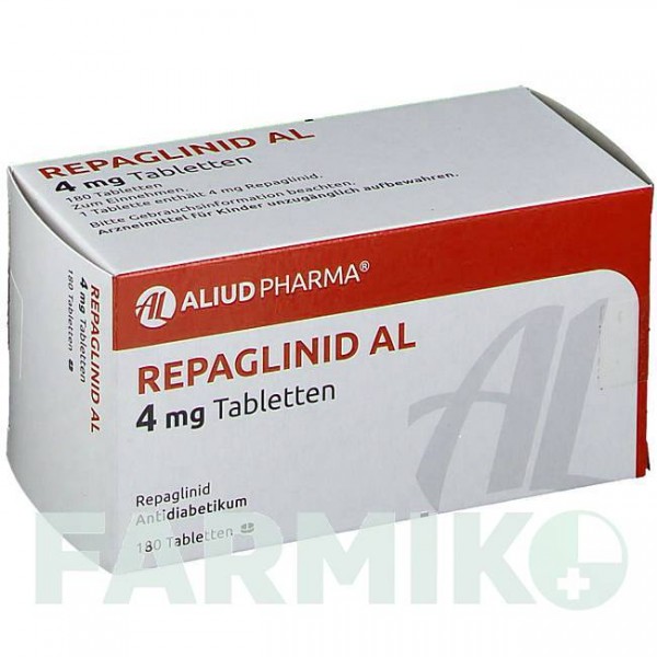 РЕПАГЛИНИД (REPAGLINID) 4 мг таблетки 180 шт - Репаглинид ALIUD PHARMA