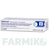 РЕПЕВАКС (REPEVAX) шприци 10x1 шт - Дифтерия - коклюш - полиомиелит - столбняк SANOFI