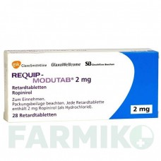 РЕКВІП МОДУТАБ (REQUIP MODUTAB) 2 мг таблетки 28 шт - Ропінірол GLAXOSMITHKLINE