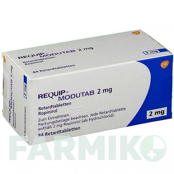 РЕКВІП МОДУТАБ (REQUIP MODUTAB) 2 мг таблетки 84 шт - Ропінірол GLAXOSMITHKLINE