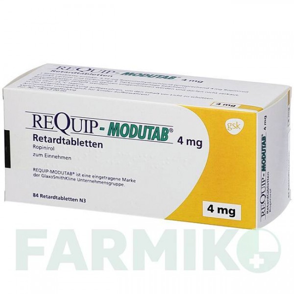 РЕКВИП МОДУТАБ (REQUIP MODUTAB) 4 мг таблетки 84 шт - Ропинирол EMRA-MED
