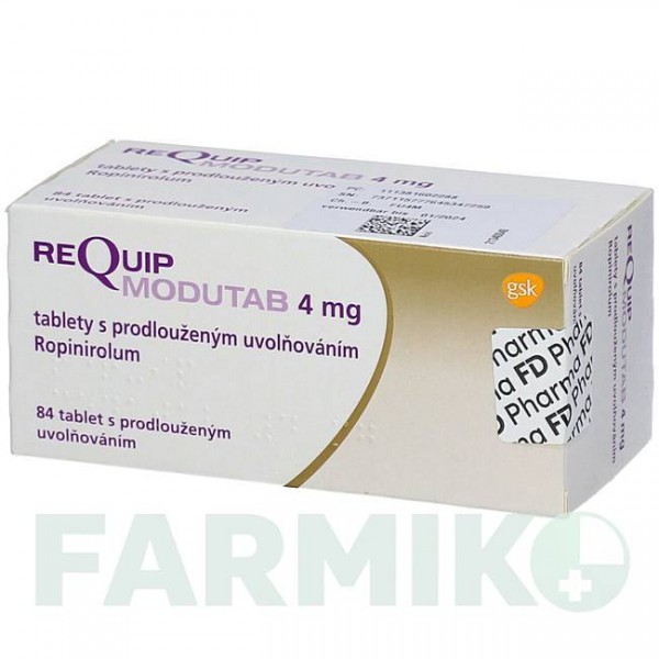 РЕКВИП МОДУТАБ (REQUIP MODUTAB) 4 мг таблетки 84 шт - Ропинирол FD PHARMA
