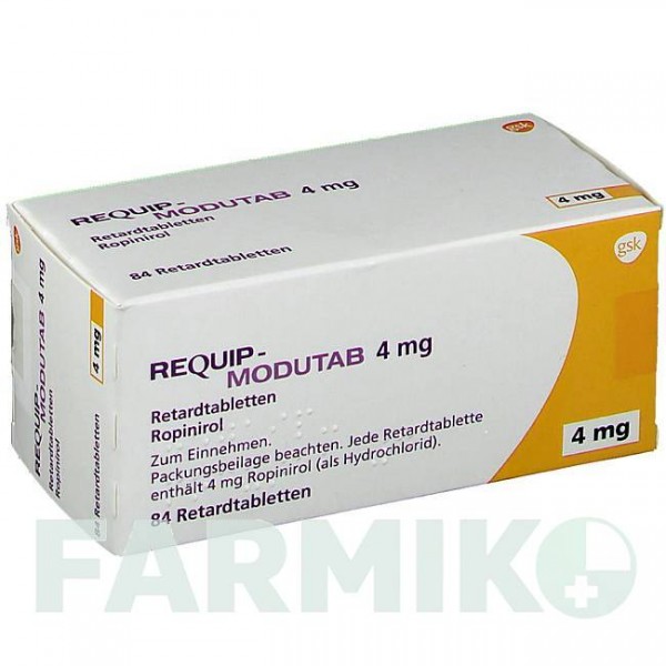 РЕКВИП МОДУТАБ (REQUIP MODUTAB) 4 мг таблетки 84 шт - Ропинирол GLAXOSMITHKLINE
