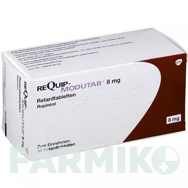 РЕКВИП МОДУТАБ (REQUIP MODUTAB) 8 мг таблетки 84 шт - Ропинирол 1 0 1 CAREFARM
