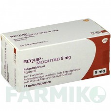 РЕКВІП МОДУТАБ (REQUIP MODUTAB) 8 мг таблетки 84 шт - Ропінірол GLAXOSMITHKLINE