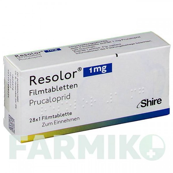 РЕЗОЛОР (RESOLOR) 1 мг таблетки 28 шт - Прукалоприд TAKEDA