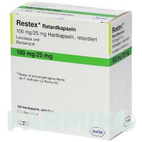 РЕСТЕКС (RESTEX) 100 мг/25 мг капсули 100 шт - Леводопа, Бенсеразид KOHLPHARMA
