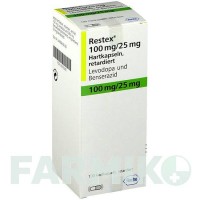 РЕСТЕКС (RESTEX) 100 мг/25 мг капсулы 100 шт - Леводопа, Бенсеразид ROCHE